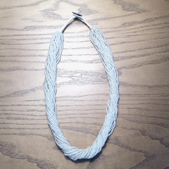 Vintage Gorgeous Multi String Clear Beaded Necklace from India (Seed Beads) - Picture 4 of 15